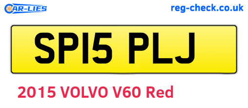 SP15PLJ are the vehicle registration plates.