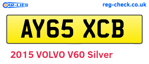 AY65XCB are the vehicle registration plates.