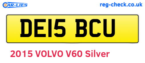 DE15BCU are the vehicle registration plates.