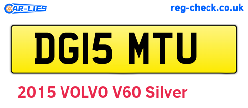 DG15MTU are the vehicle registration plates.