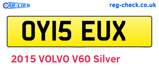 OY15EUX are the vehicle registration plates.
