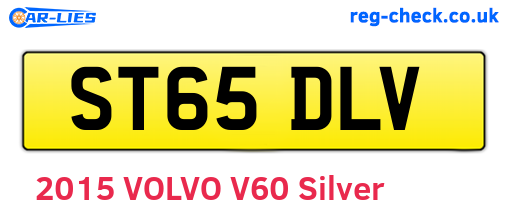 ST65DLV are the vehicle registration plates.