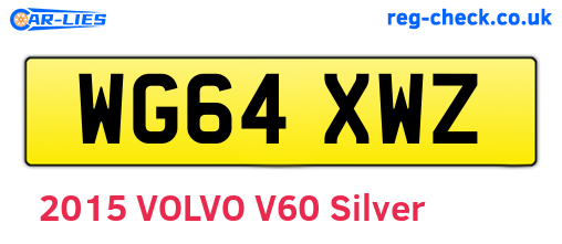 WG64XWZ are the vehicle registration plates.