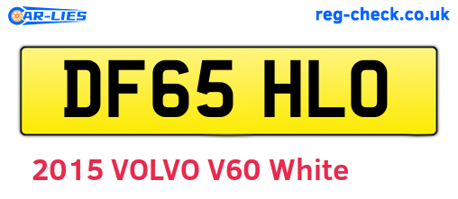 DF65HLO are the vehicle registration plates.