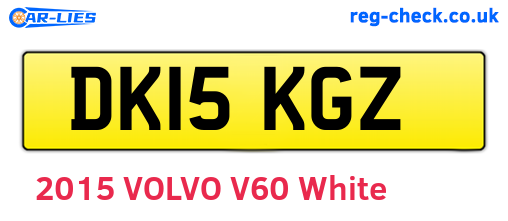 DK15KGZ are the vehicle registration plates.