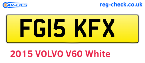 FG15KFX are the vehicle registration plates.