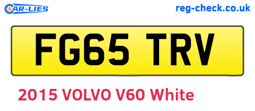 FG65TRV are the vehicle registration plates.