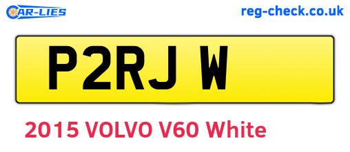 P2RJW are the vehicle registration plates.
