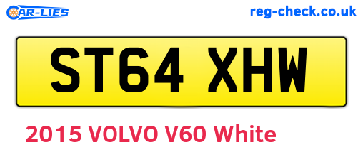ST64XHW are the vehicle registration plates.