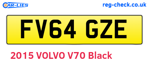 FV64GZE are the vehicle registration plates.