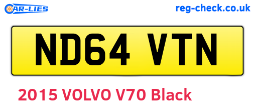 ND64VTN are the vehicle registration plates.