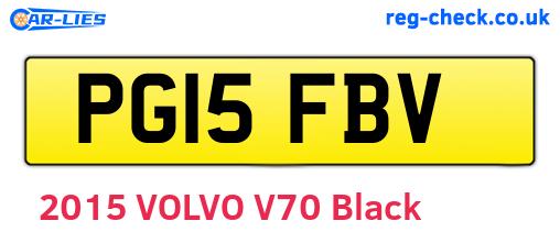 PG15FBV are the vehicle registration plates.