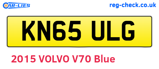 KN65ULG are the vehicle registration plates.