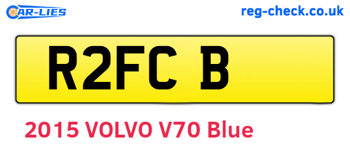 R2FCB are the vehicle registration plates.