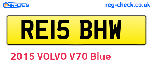 RE15BHW are the vehicle registration plates.