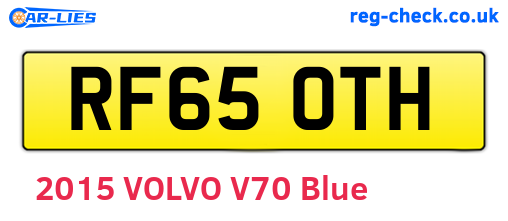 RF65OTH are the vehicle registration plates.