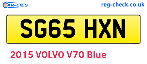 SG65HXN are the vehicle registration plates.