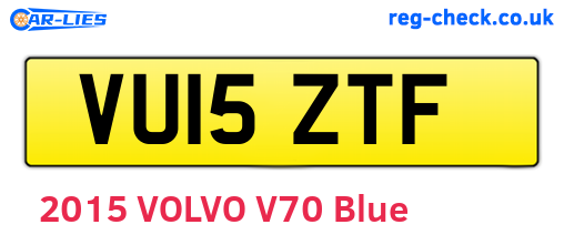 VU15ZTF are the vehicle registration plates.