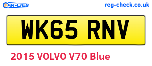 WK65RNV are the vehicle registration plates.