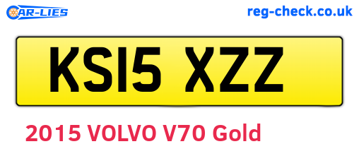 KS15XZZ are the vehicle registration plates.