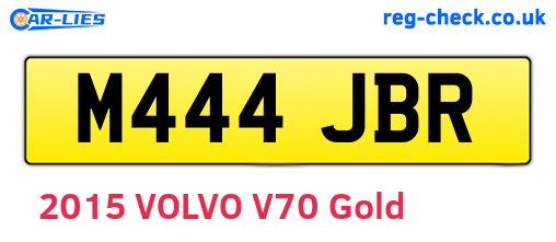 M444JBR are the vehicle registration plates.