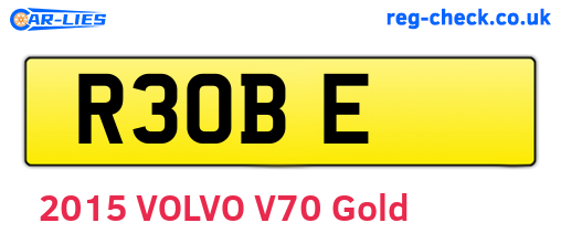 R3OBE are the vehicle registration plates.