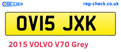 OV15JXK are the vehicle registration plates.
