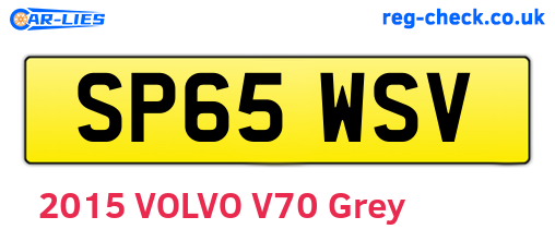 SP65WSV are the vehicle registration plates.