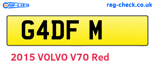 G4DFM are the vehicle registration plates.