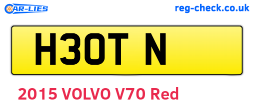 H3OTN are the vehicle registration plates.