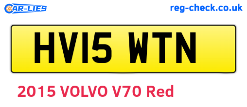 HV15WTN are the vehicle registration plates.