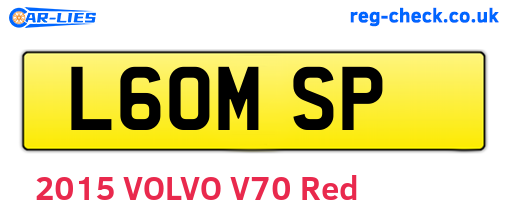 L60MSP are the vehicle registration plates.