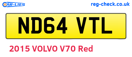 ND64VTL are the vehicle registration plates.