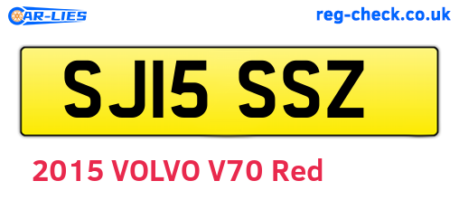 SJ15SSZ are the vehicle registration plates.