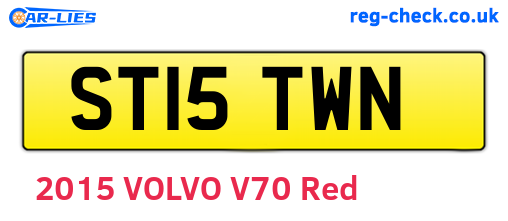 ST15TWN are the vehicle registration plates.