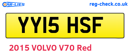 YY15HSF are the vehicle registration plates.