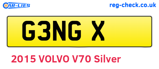 G3NGX are the vehicle registration plates.