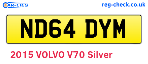 ND64DYM are the vehicle registration plates.