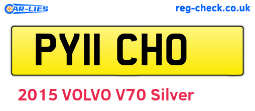 PY11CHO are the vehicle registration plates.