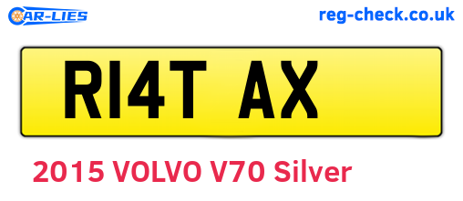 R14TAX are the vehicle registration plates.