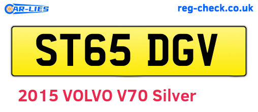 ST65DGV are the vehicle registration plates.