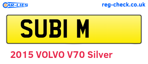 SUB1M are the vehicle registration plates.