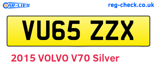 VU65ZZX are the vehicle registration plates.