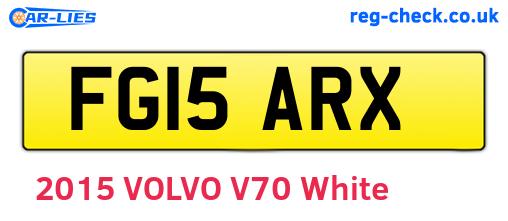 FG15ARX are the vehicle registration plates.