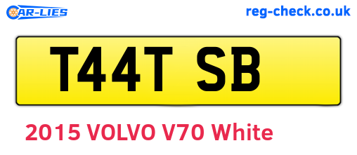 T44TSB are the vehicle registration plates.