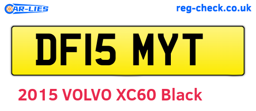 DF15MYT are the vehicle registration plates.