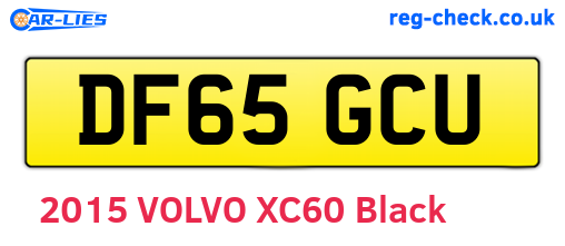DF65GCU are the vehicle registration plates.