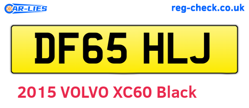 DF65HLJ are the vehicle registration plates.