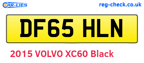 DF65HLN are the vehicle registration plates.