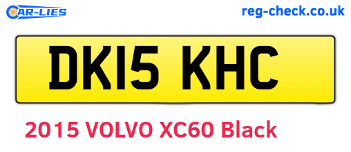 DK15KHC are the vehicle registration plates.